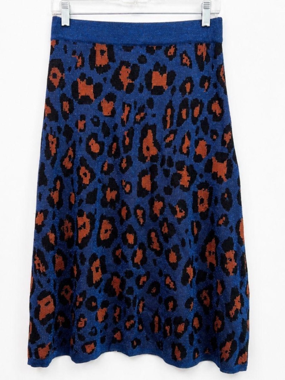 Leopard/Cheetah/Animal Print Midi Skirt Metallic Shimmery Happy Sheep Glam